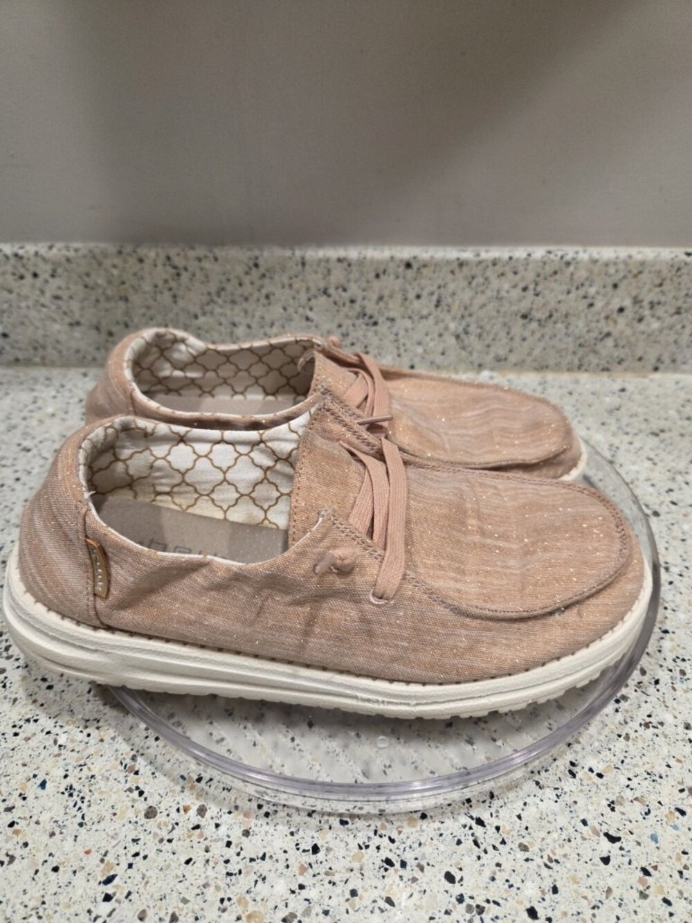 Hey Dude Women's WENDY Sparkling Rose Gold US Women's 9 WIDE - Picture 2 of 6